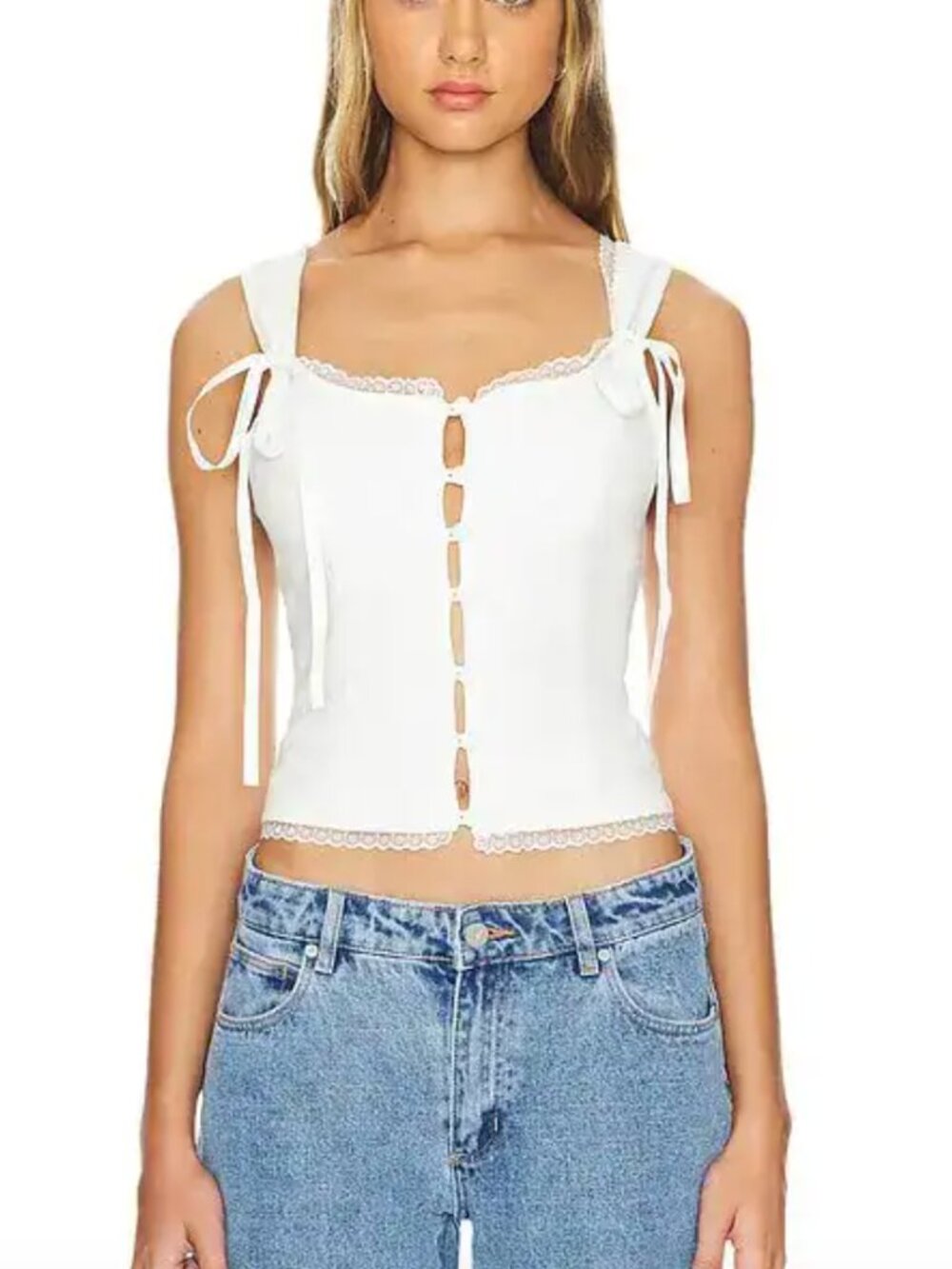 Lioness Crystal Cami in White